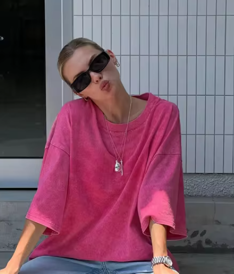 Reinhilde - Retro T-Shirt i bomull Ladies Vintage