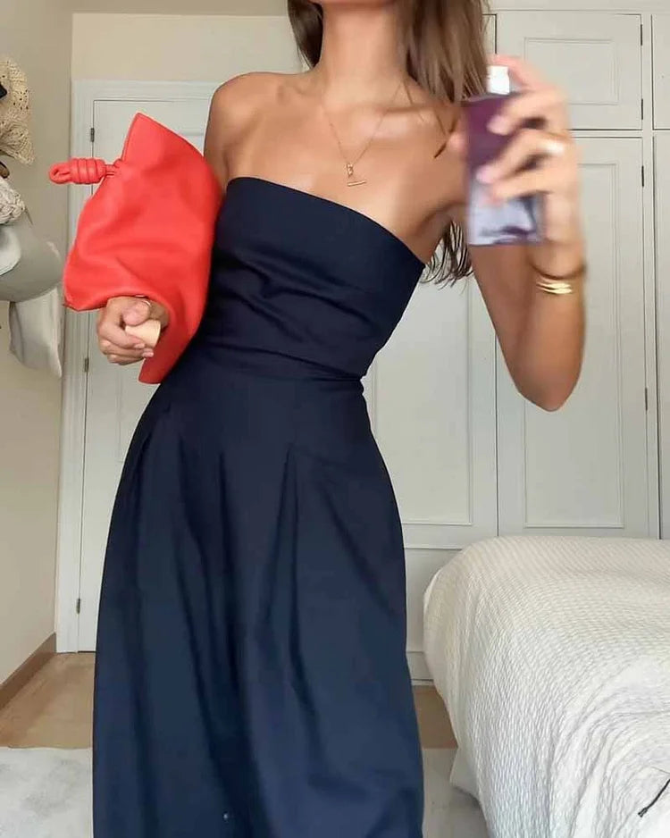 Elsa | Elegant Strapless Jumpsuit För Damer