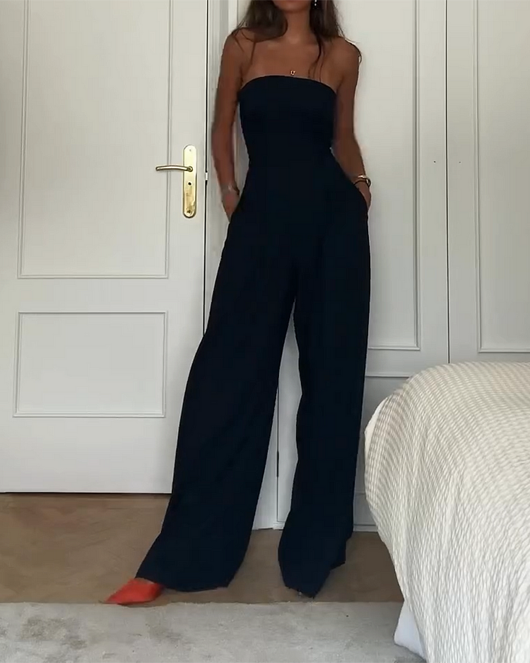 Elsa | Elegant Strapless Jumpsuit För Damer