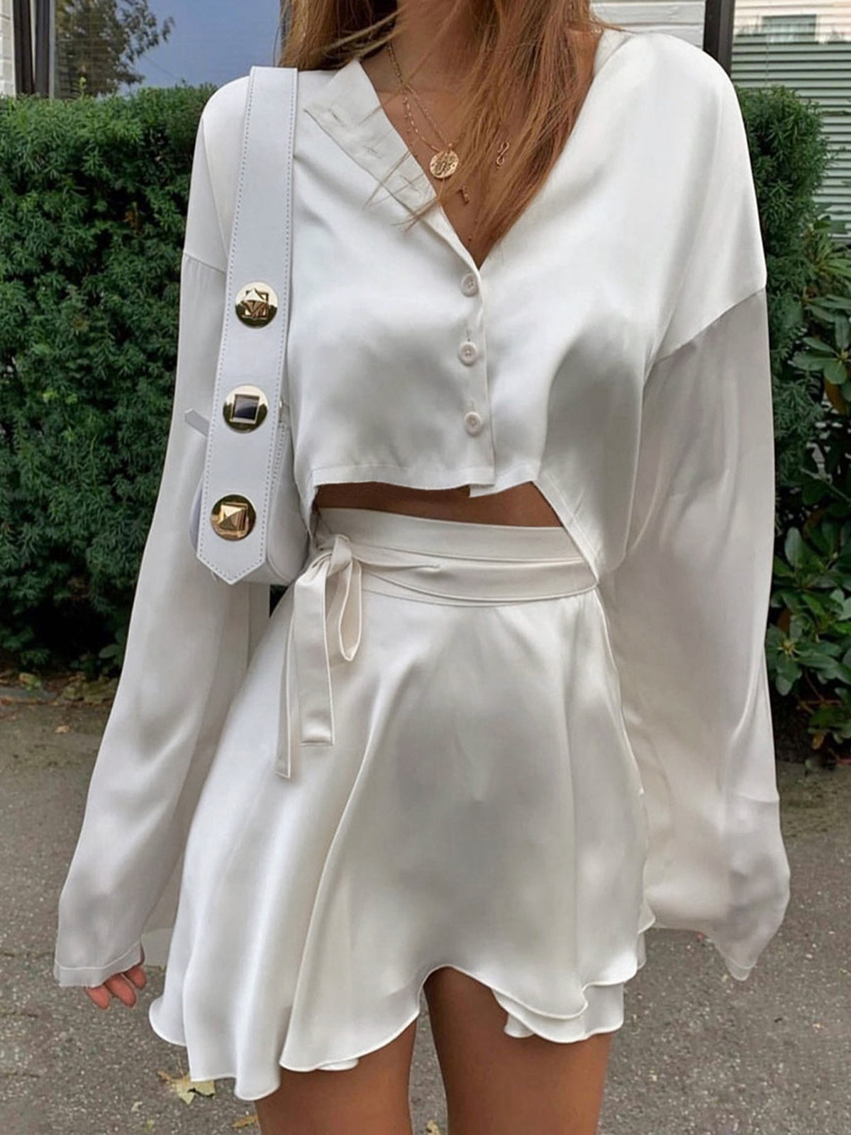 Julia | Satinkjol & Kort Topp