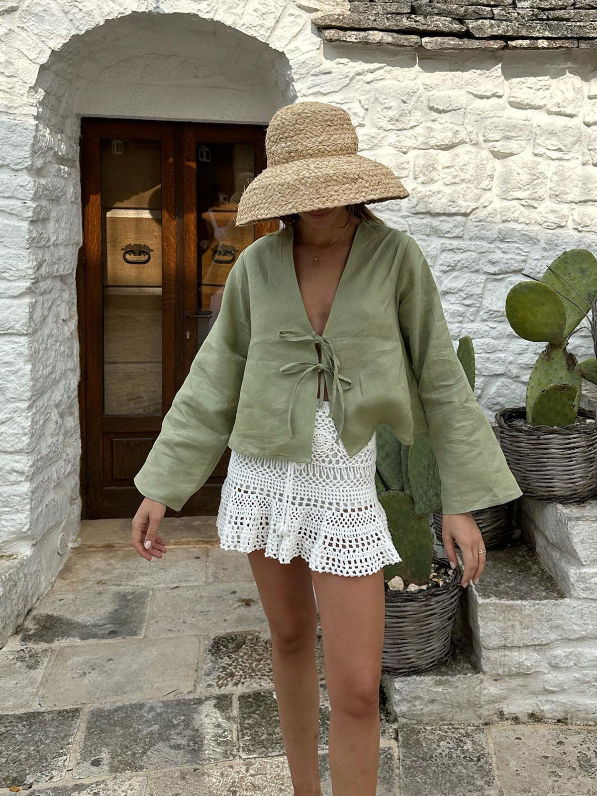 Saga | Oversize Blus med Knytärmar