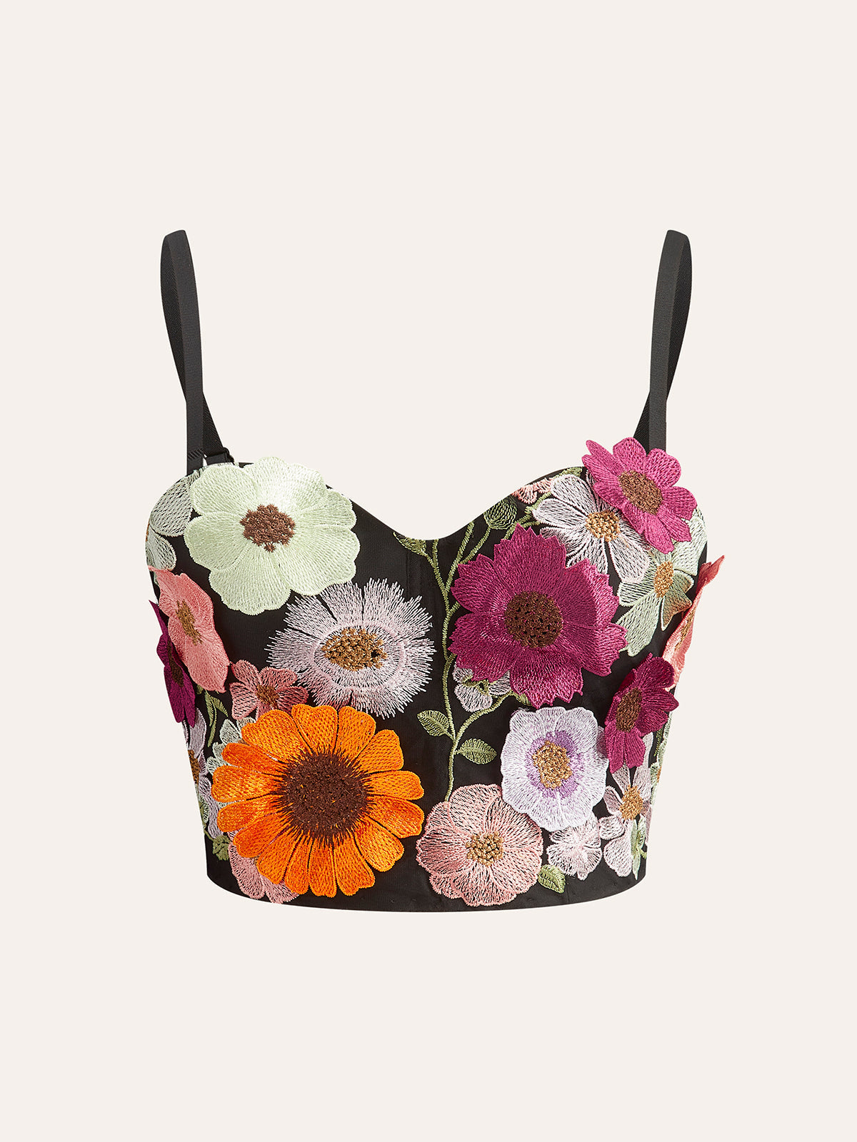 Isabella | Korsettopp med 3D-Blommor