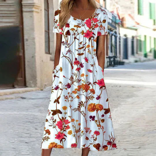 Heirich - Somrig klänning med bohemiskt blommönste