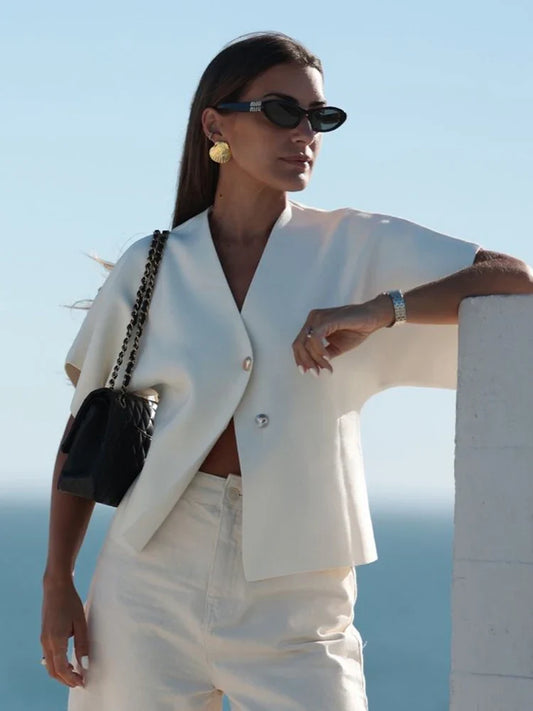 Miky | Casual enfärgad stickad tröja för kvinnor