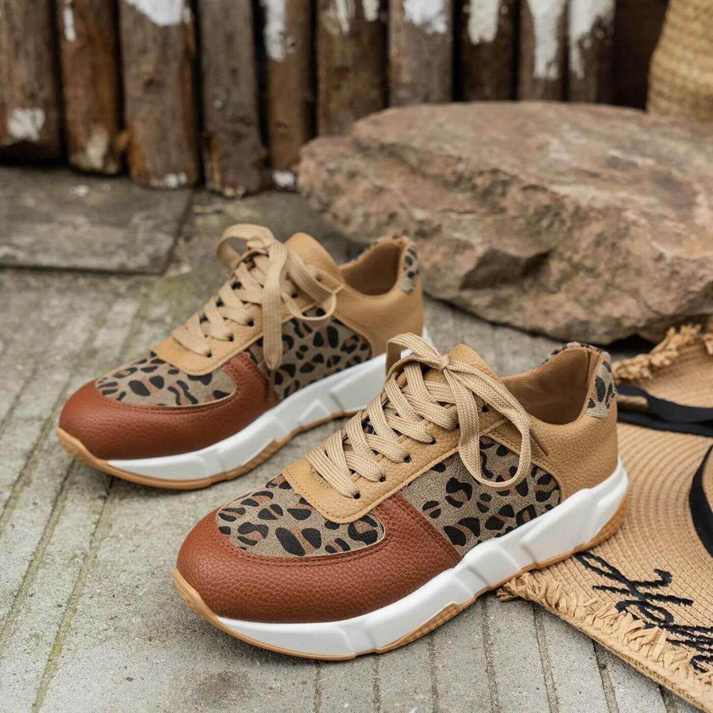 Elora | Ortopediska Leopard Sneakers