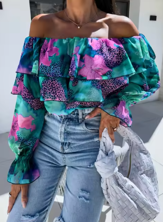 Xiamara - Höstens Off-Shoulder mode med långa ärma
