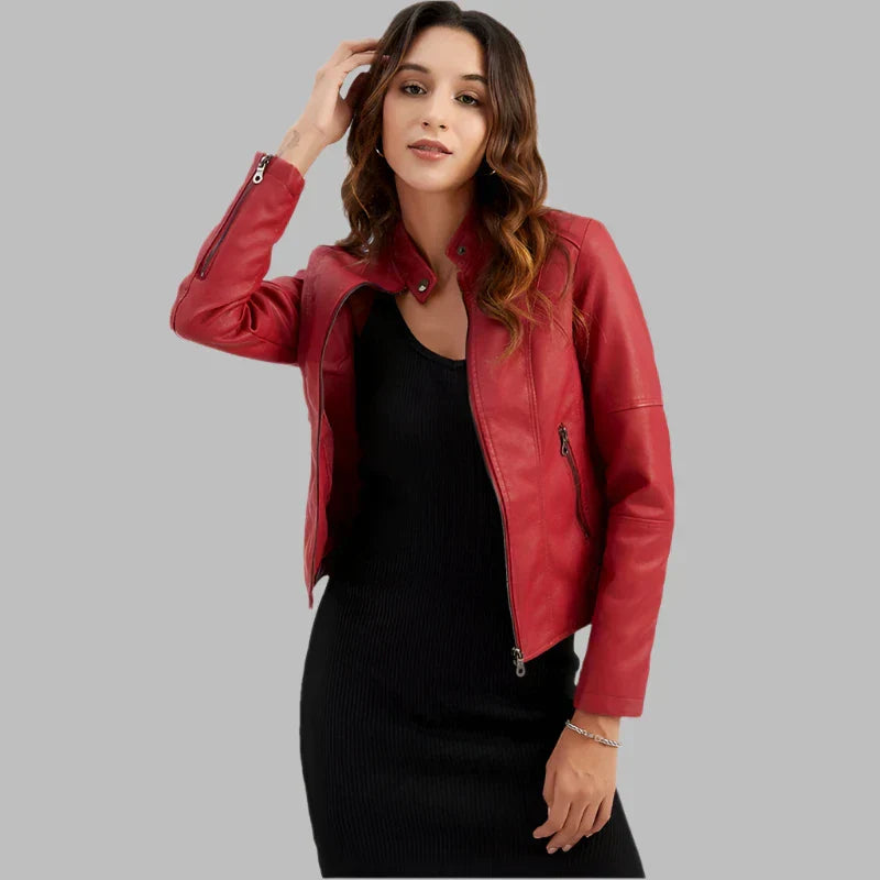 Hazel | Trendig & Tidlös Läderjacka för En Sofistikerad Look