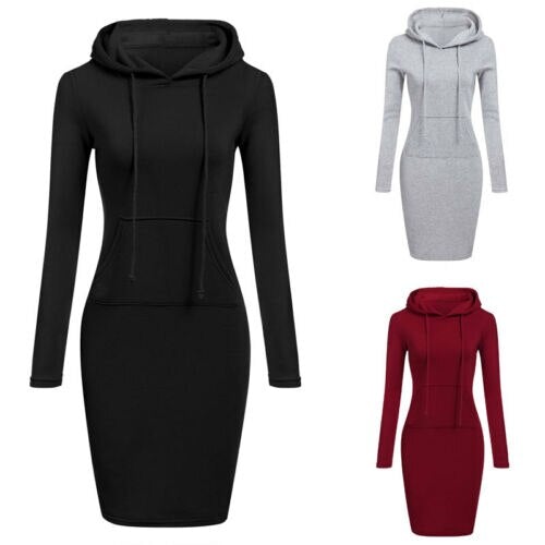 Danica | Slim Pullover Hoodie Klänning