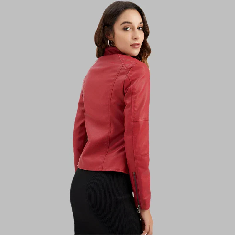 Hazel | Trendig & Tidlös Läderjacka för En Sofistikerad Look