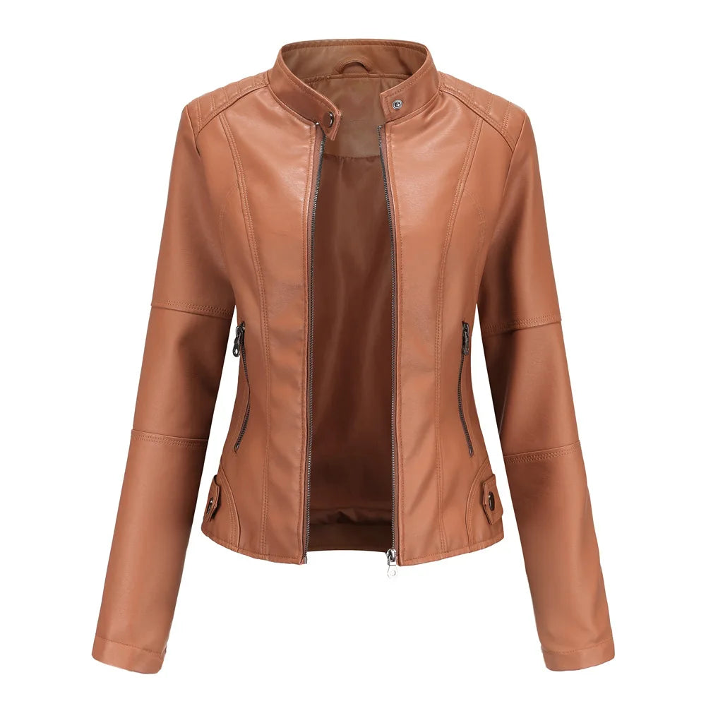 Hazel | Trendig & Tidlös Läderjacka för En Sofistikerad Look