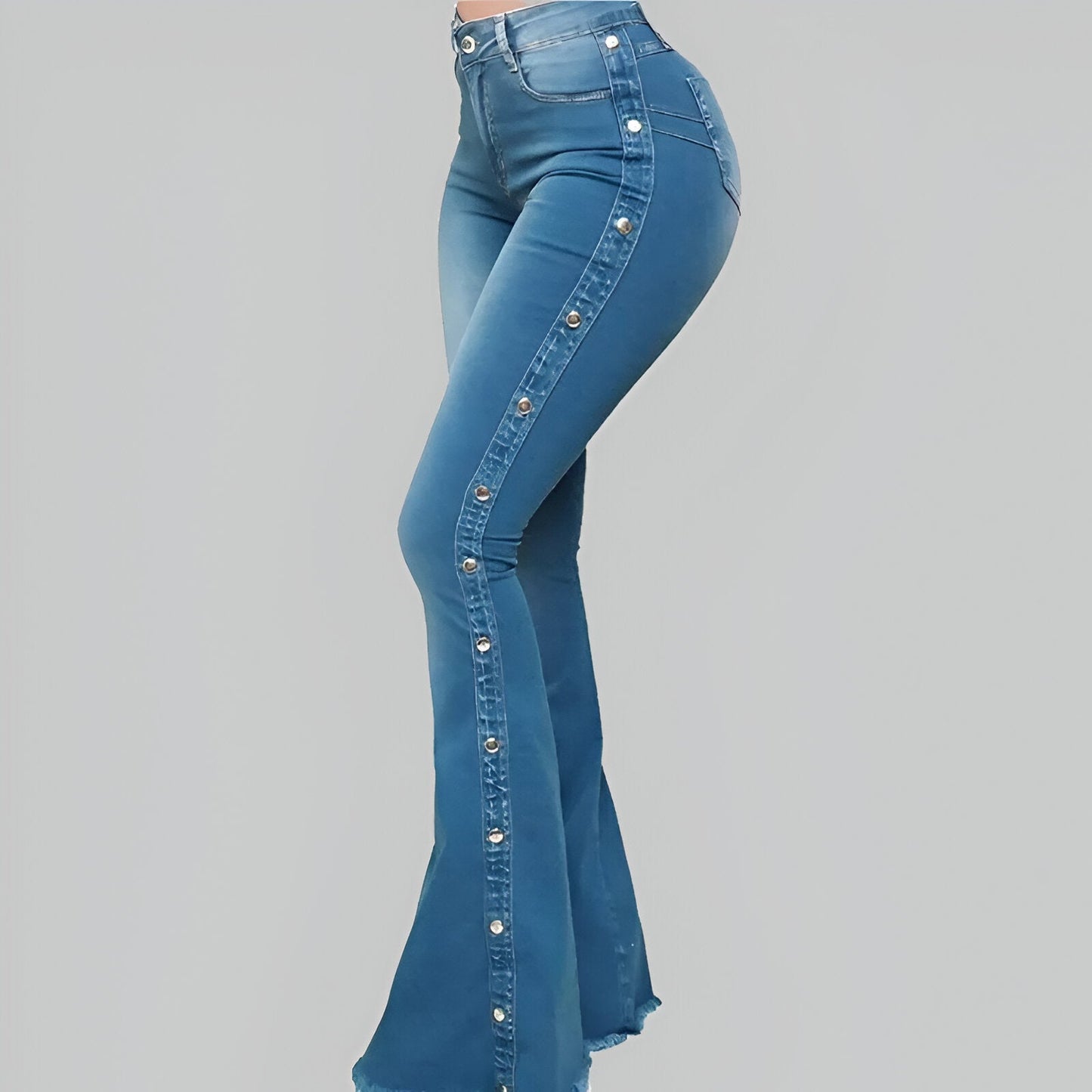 Simona | Vintageinspirerade utsvängda jeans med hög midja