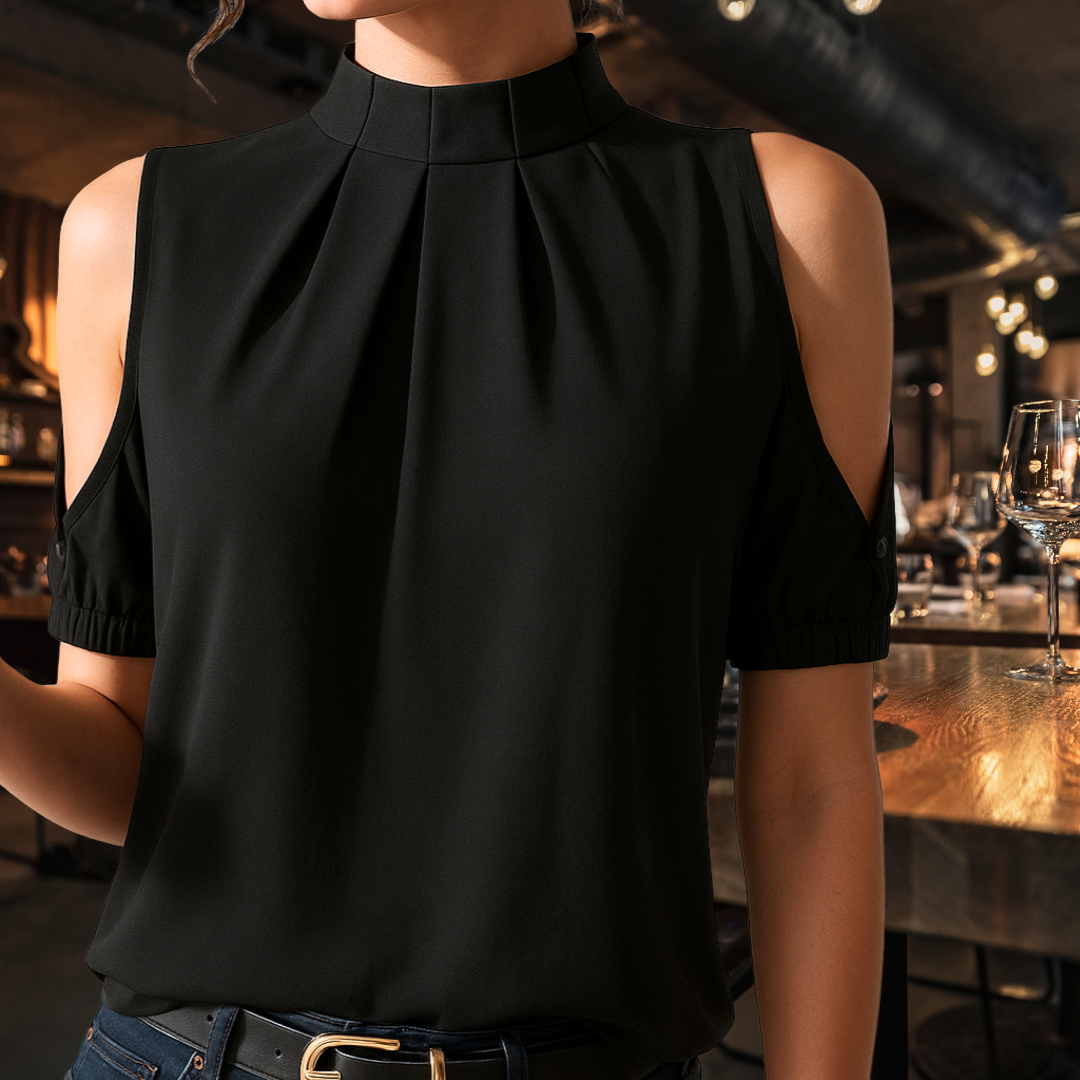 Inge | Elegant Blus Med Axelöppningar – Mood Refresh Edition