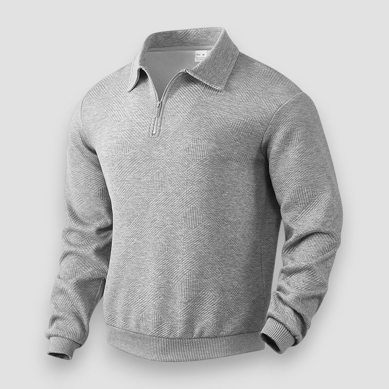 Joel | Sportig och stilren pikétröja med dragkedja