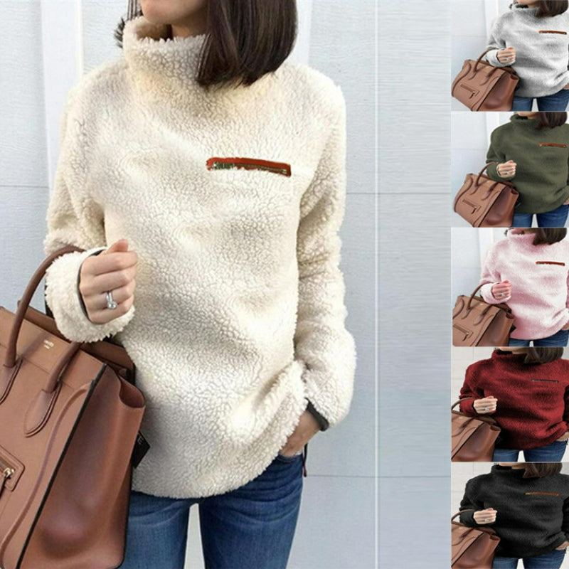 Jaden | Vinter Supermjuk och bekväm enfärgad turtleneck-jumper dam
