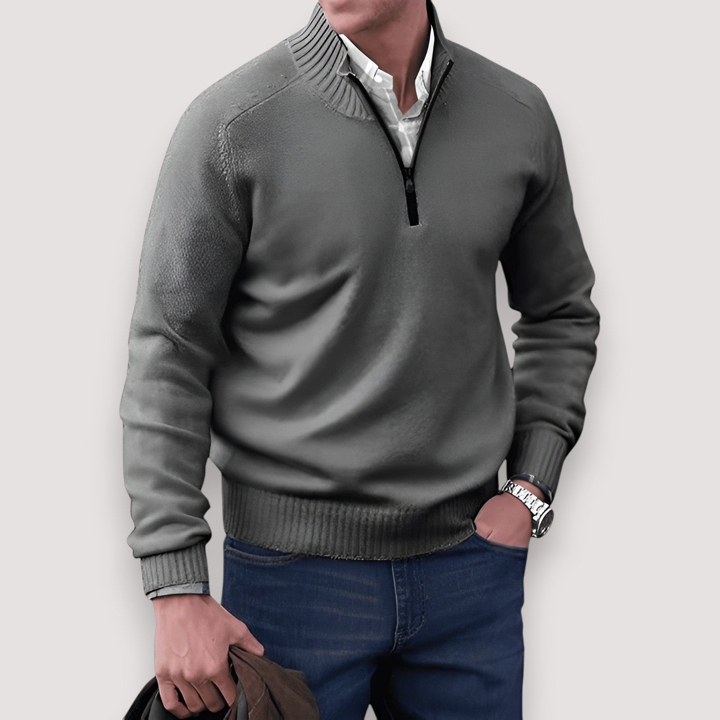 Filip | Stilren och Bekväm Zip-Tröja
