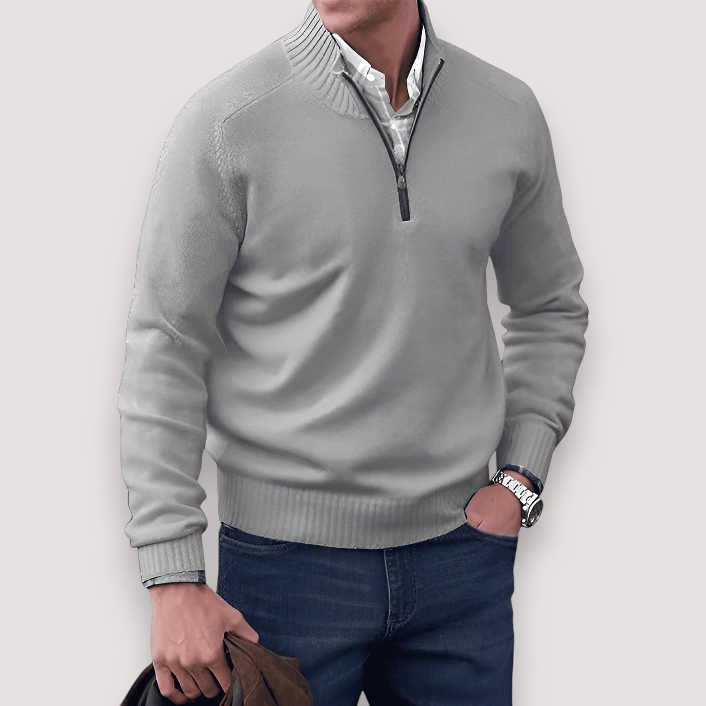 Filip | Stilren och Bekväm Zip-Tröja