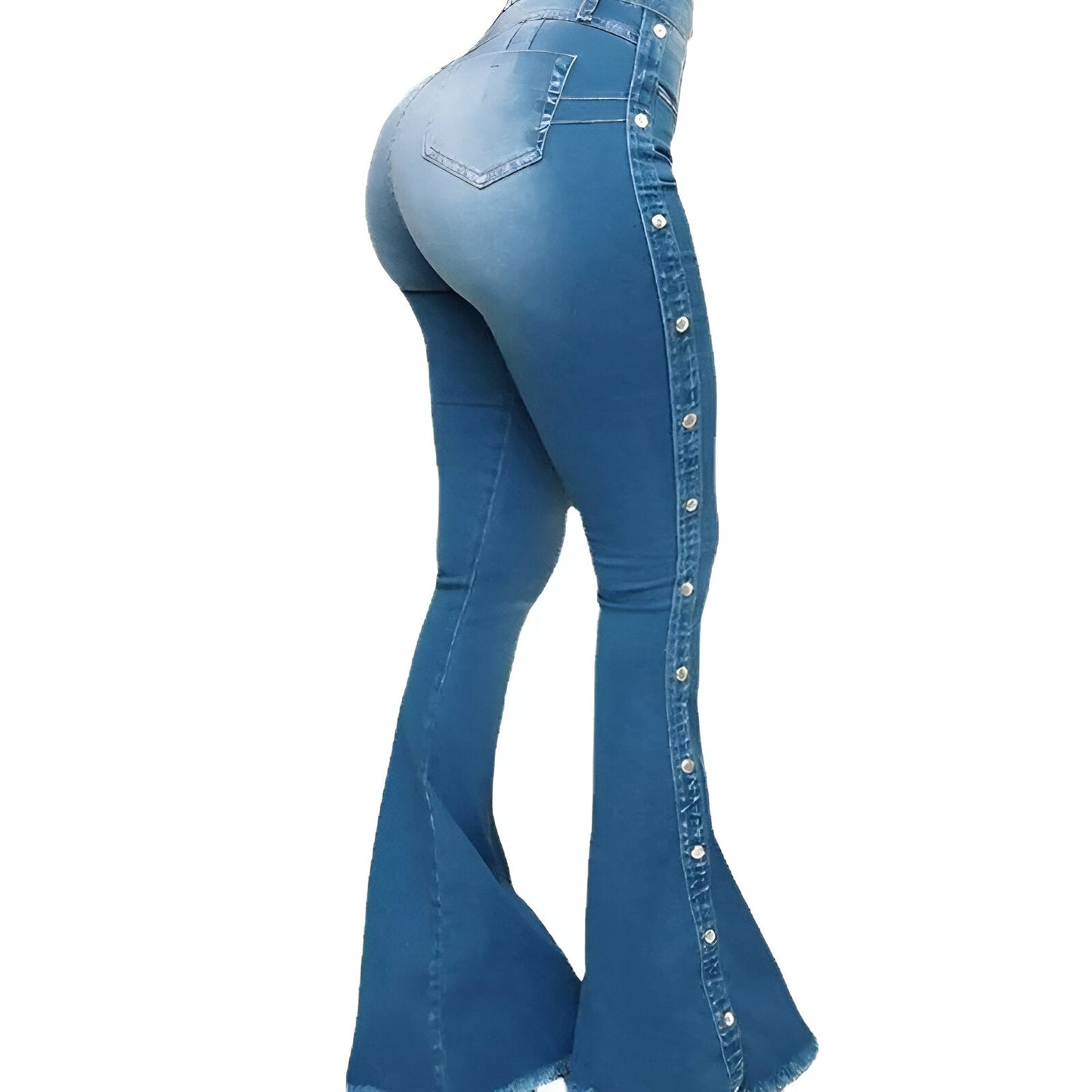 Simona | Vintageinspirerade utsvängda jeans med hög midja