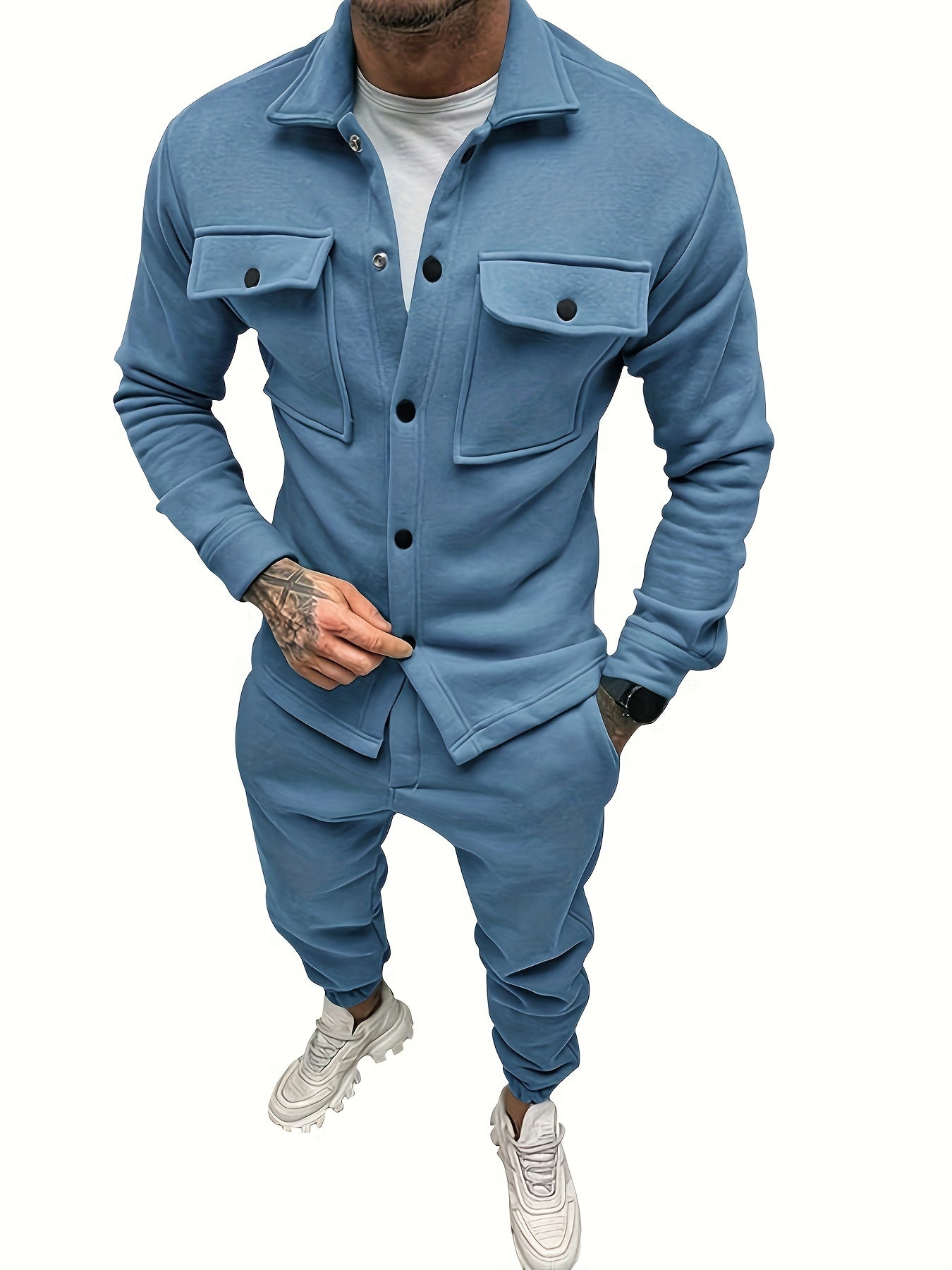 Felix | Slimmad träningsdräkt med långärmad skjorta och byxor