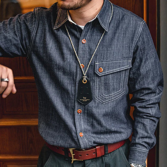 Milton | Klassisk jeansskjorta för tidlös herrstil