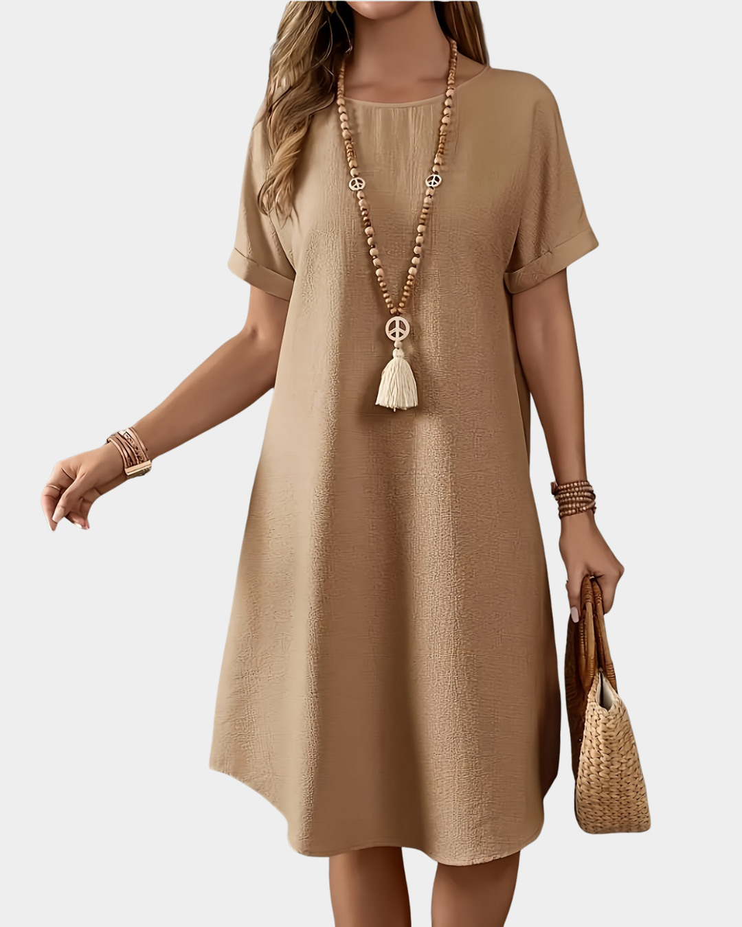 Tove | Elegant A-linjeklänning Med Struktur