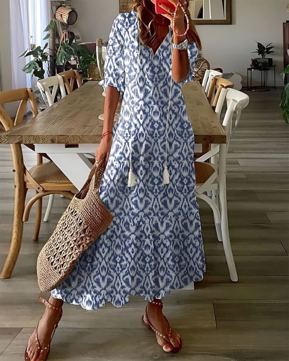Celina | Boho Mage Täckande Klänning