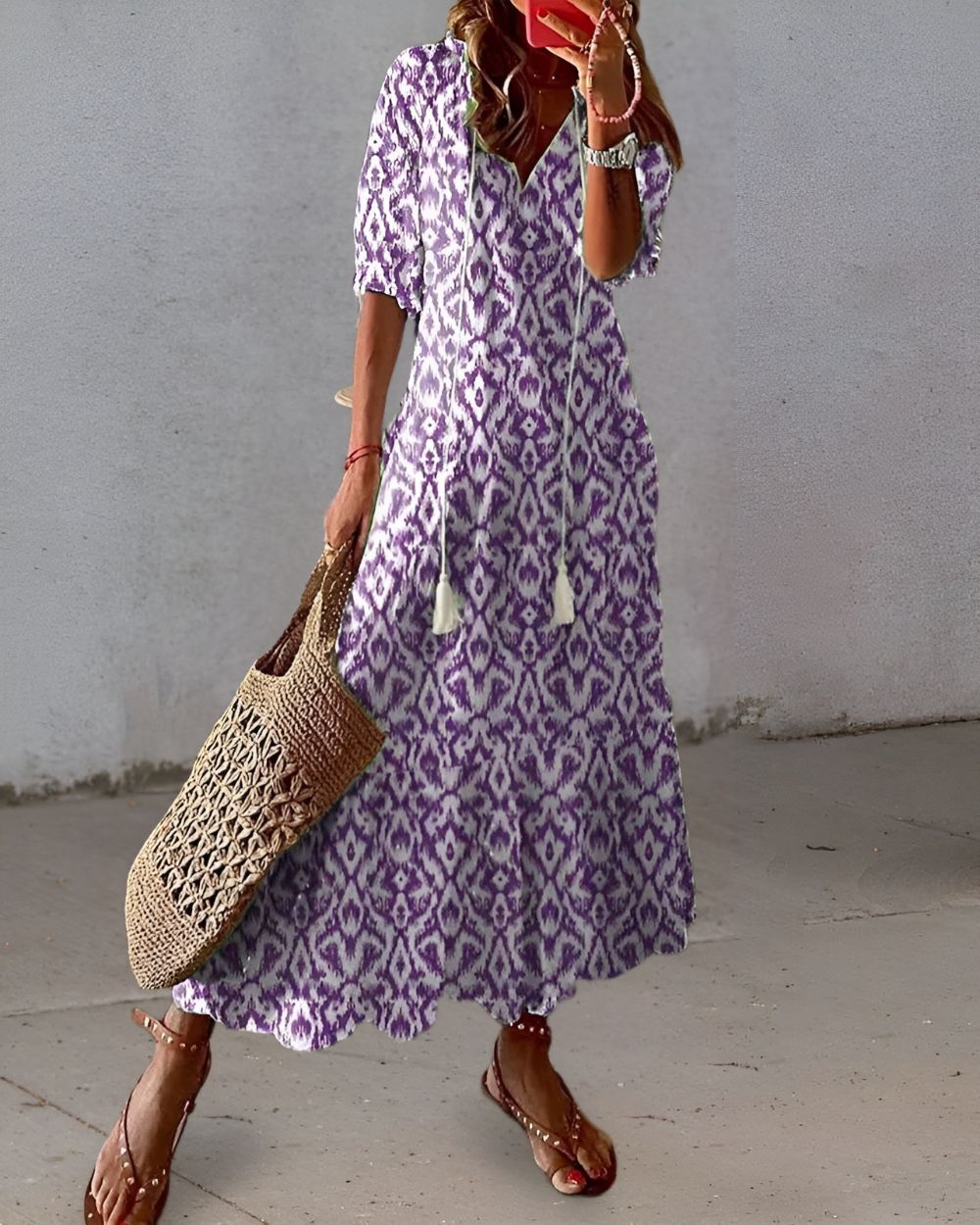 Celina | Boho Mage Täckande Klänning