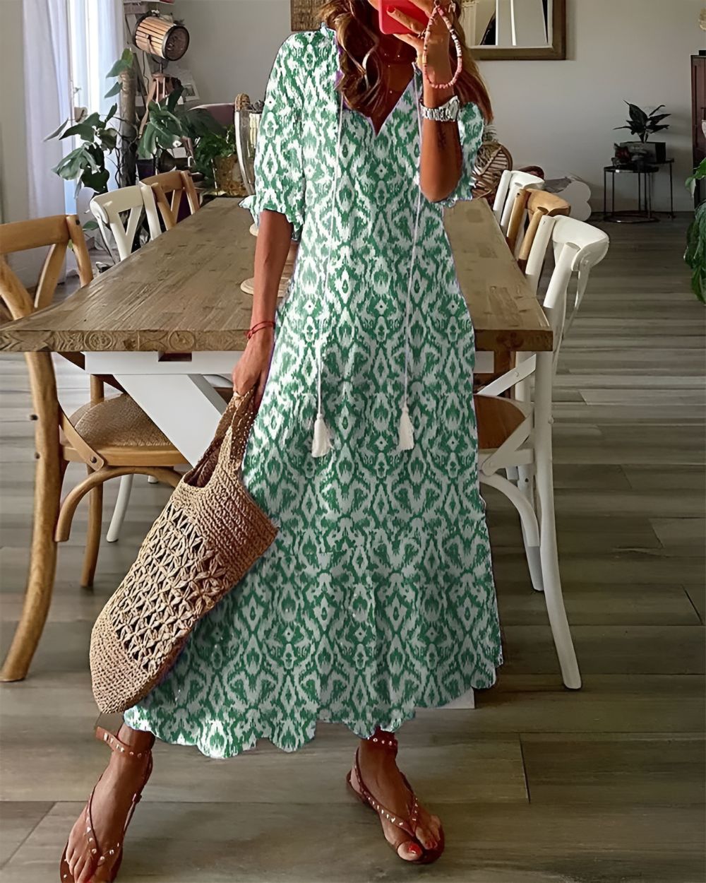Celina | Boho Mage Täckande Klänning