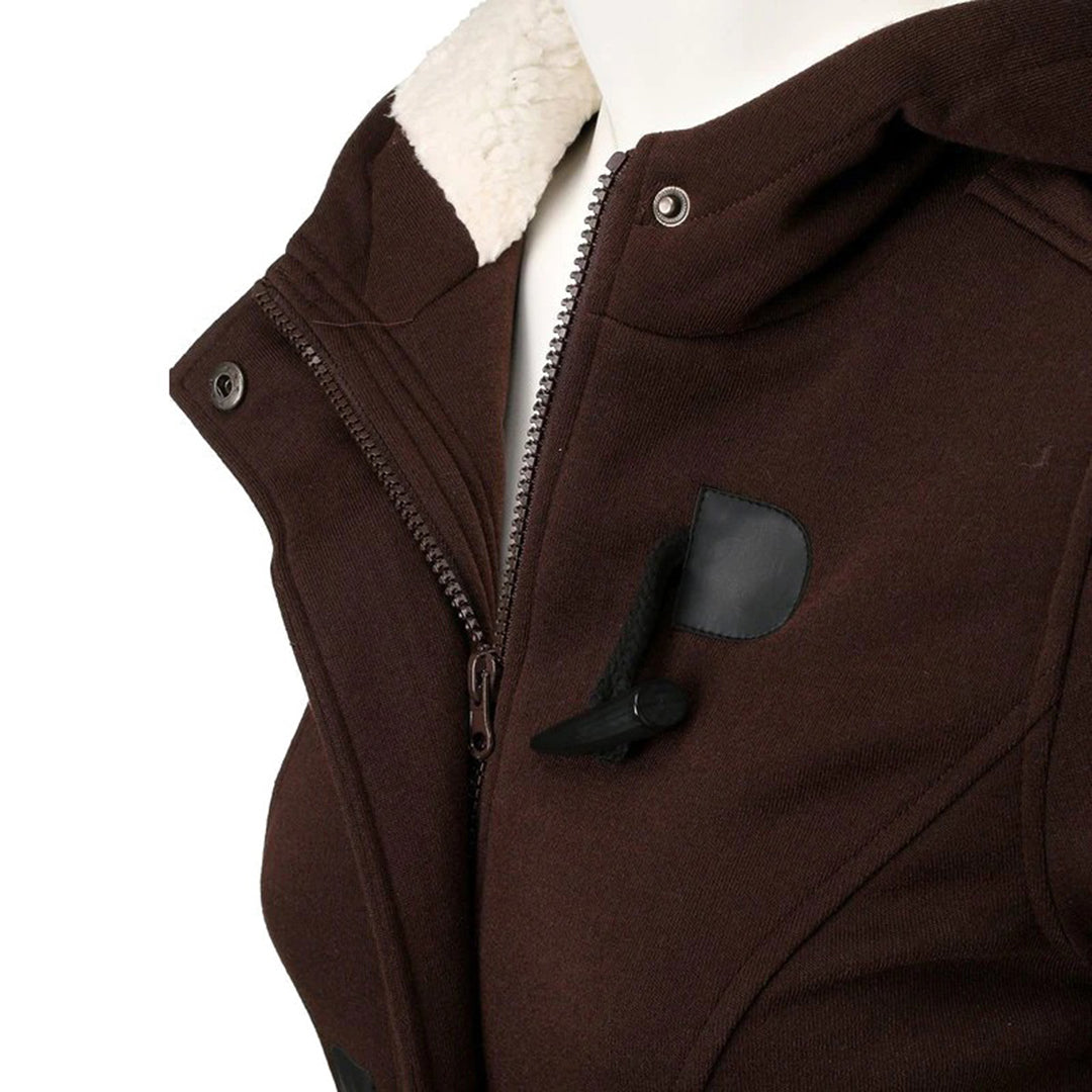 Alicia | Varm vinterjacka med huva för kvinnor