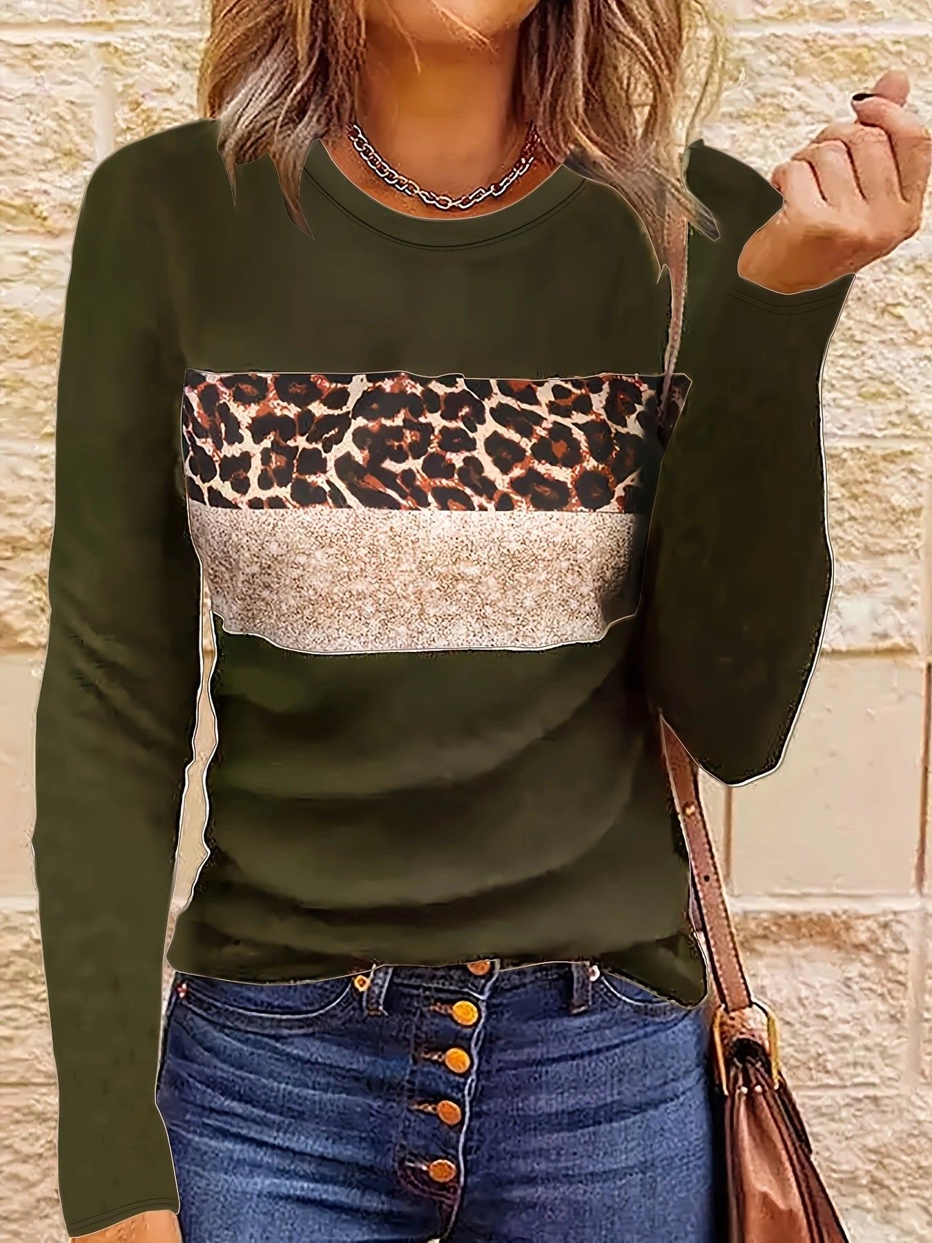 Emmi |Den eleganta långärmade skjortan med leopardmönster