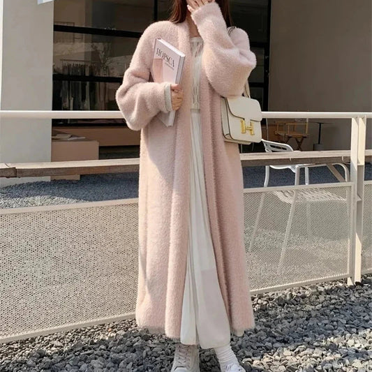Nathalie | Elegant Långstickad Cardigan för Mysiga Vinterdagar