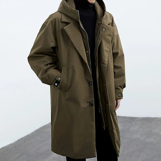 Lars | Varm och Stilren Trenchcoat – Klassisk Elegans för Kalla Dagar