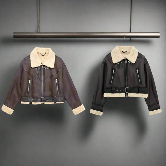 Danae | Moderiktig & Elegant Läderjacka för Damer