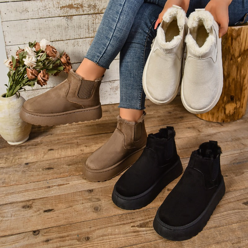 June | Varmfodrade Fleece Boots för Ultimat Komfort och Stil