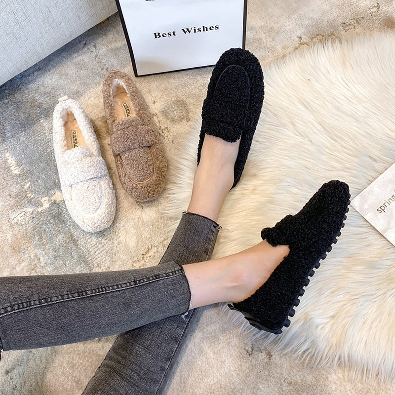 Ester | Varmfodrade Loafers med Halkfri Sula för Vintern