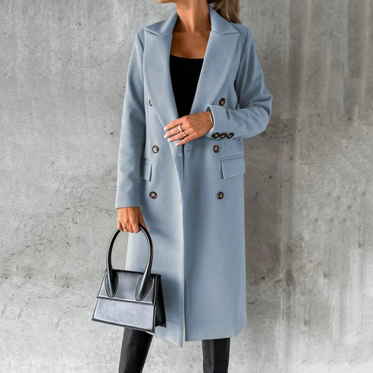Jennifer | Elegant Lång Kappa för Tidlös Stil och Komfort