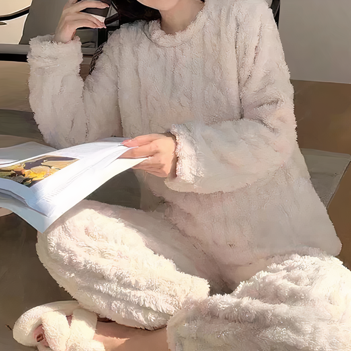Sylvia - Pyjamasset i tjock sammet