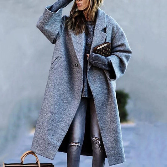 Catalina | Överdimensionerad Lång Trenchcoat med Knappar