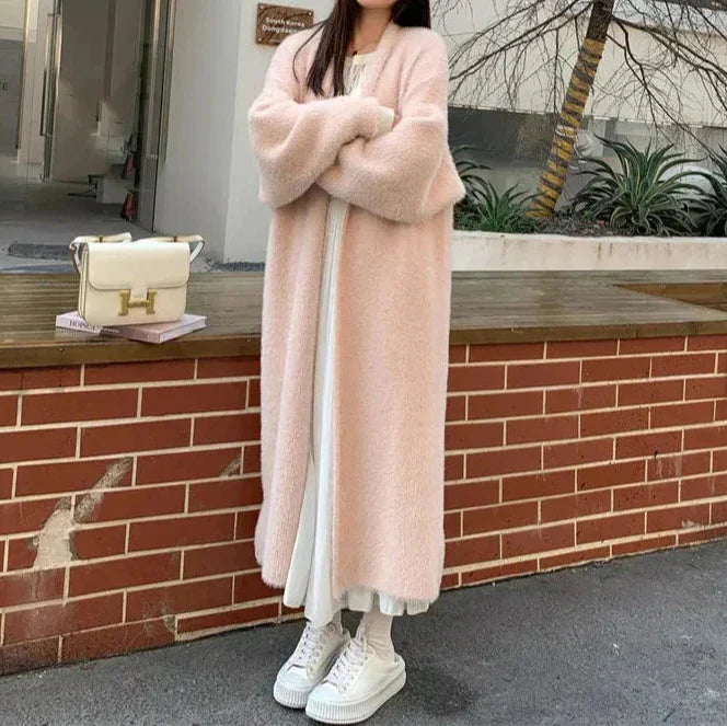 Nathalie | Elegant Långstickad Cardigan för Mysiga Vinterdagar