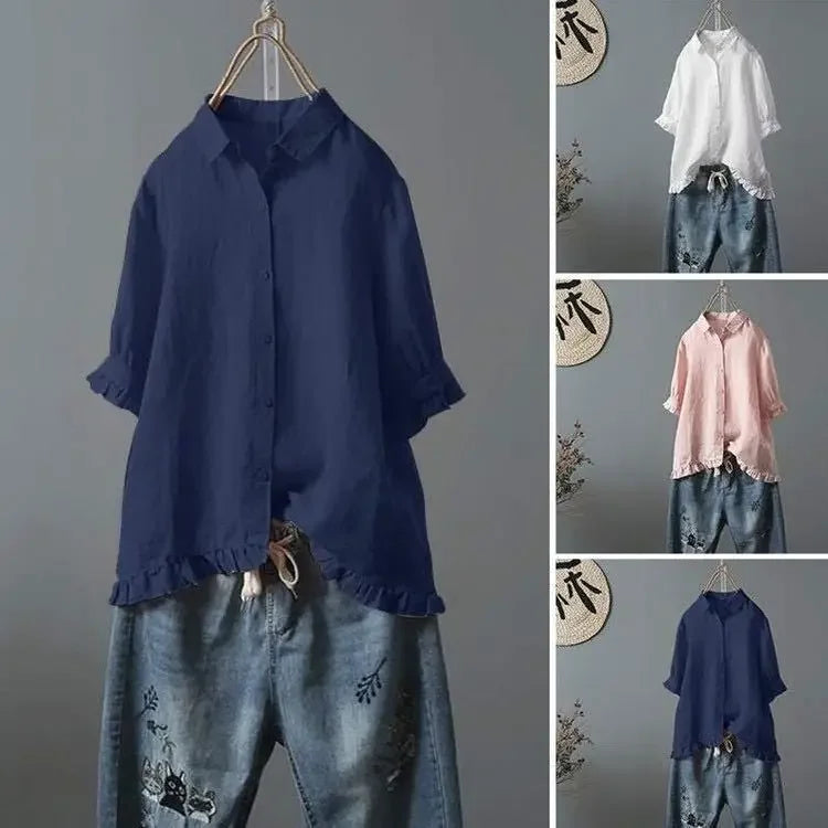 Mariella | Stilren & Trendig Volangblus för Eleganta Looker