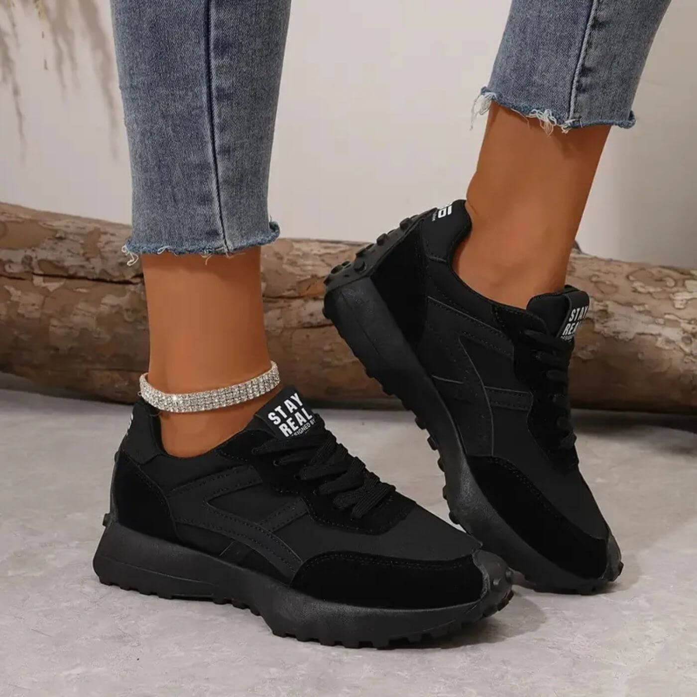 Selina | Ortopediska Komfortsneakers med Halkfri Sula