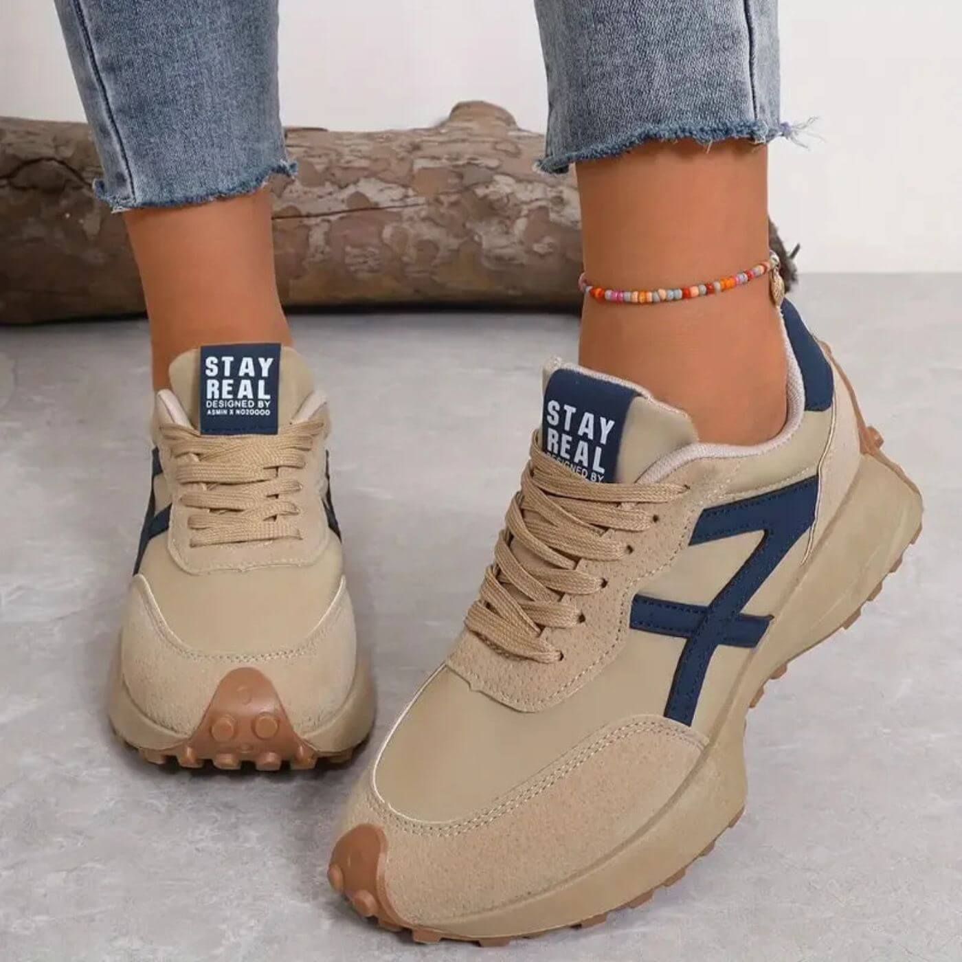 Selina | Ortopediska Komfortsneakers med Halkfri Sula