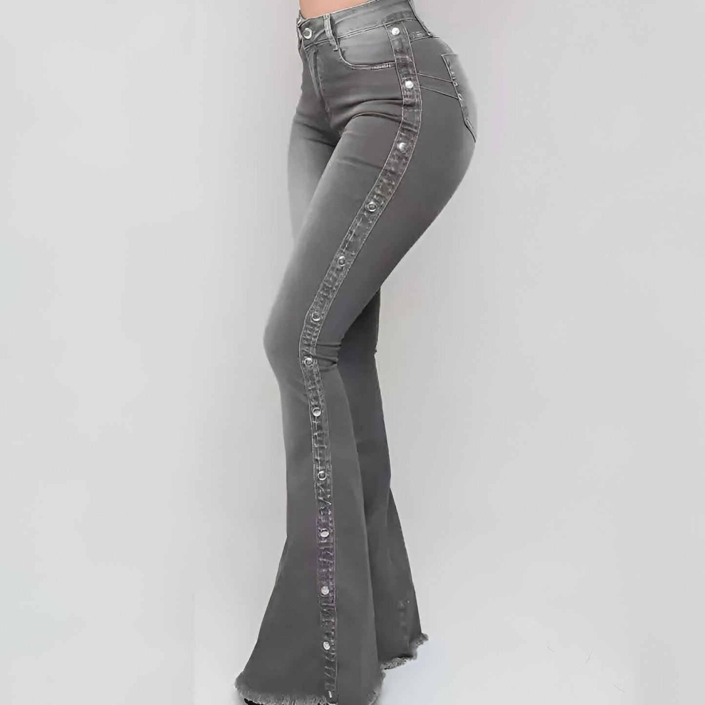Simona | Vintageinspirerade utsvängda jeans med hög midja