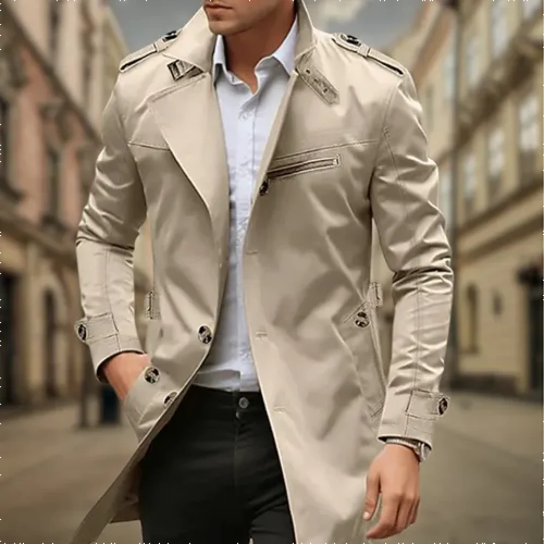 Leon | Klassisk Trenchcoat För Herrar