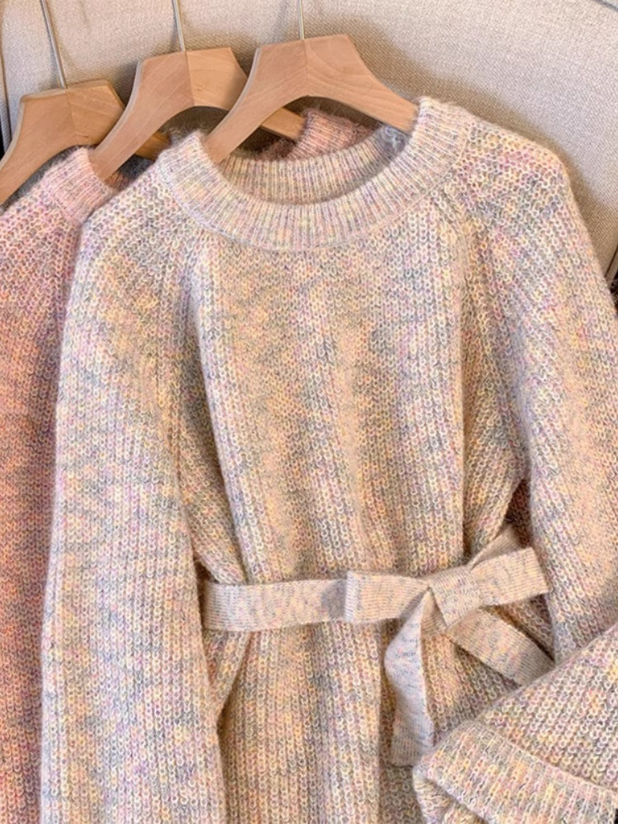 Kimya | Elegant jumperklänning med snörning för damer