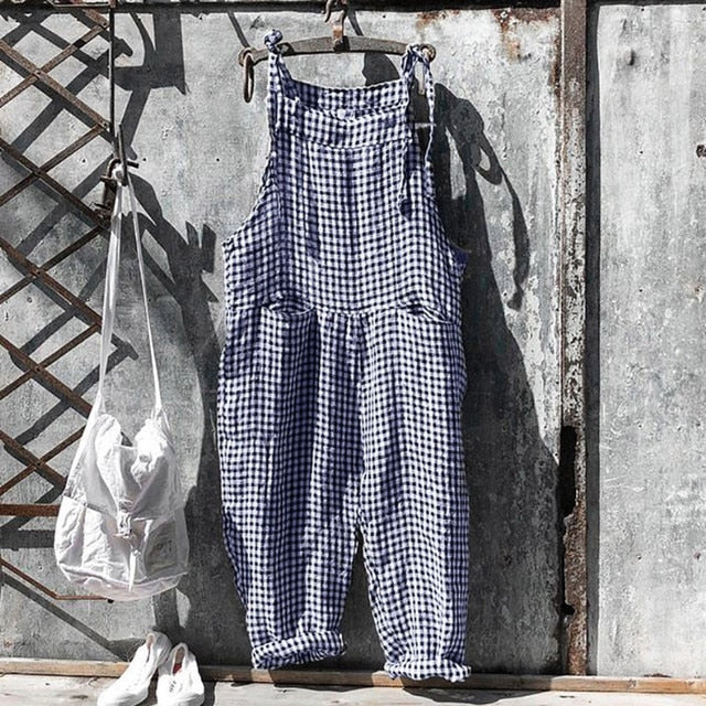 HARPER - Randig baggy jumpsuit i vintage-look