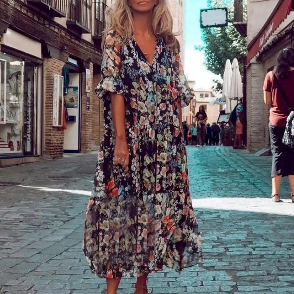 Sienna - Blommig sommarklänning