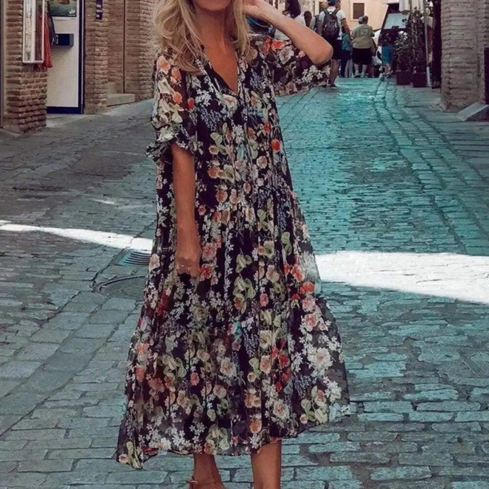 Sienna - Blommig sommarklänning