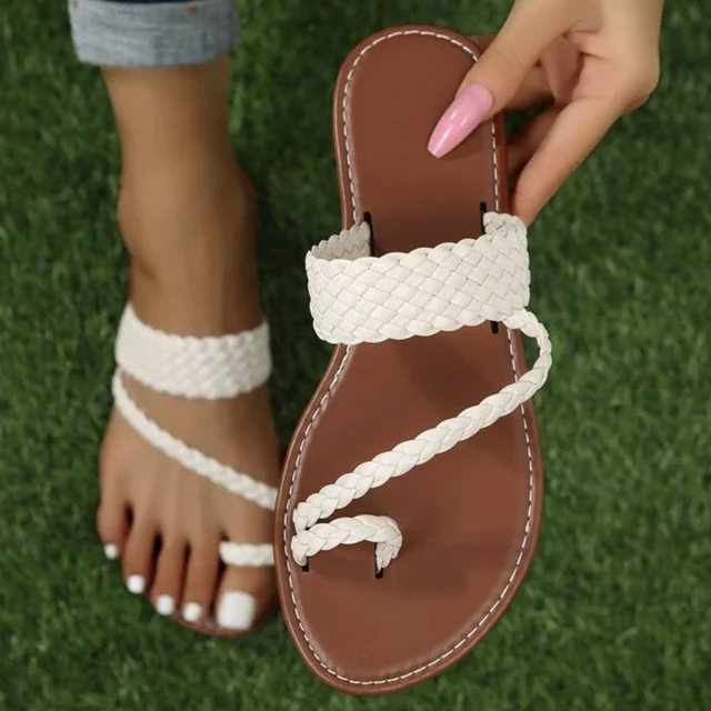 Mujer - Tunna smala remmar, platta slides