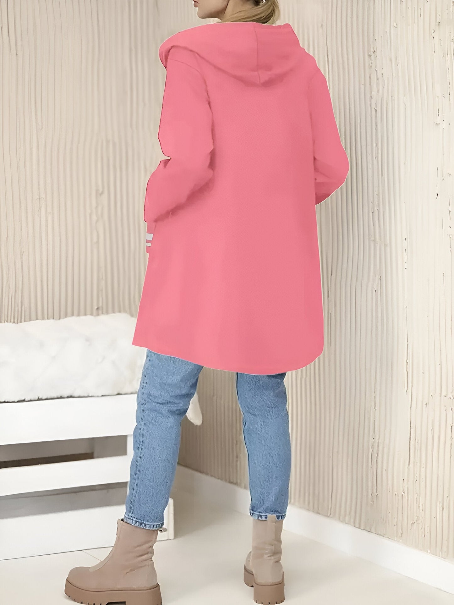 Carmen | Avslappnad huvjacka med dragkedja för höst och vinter