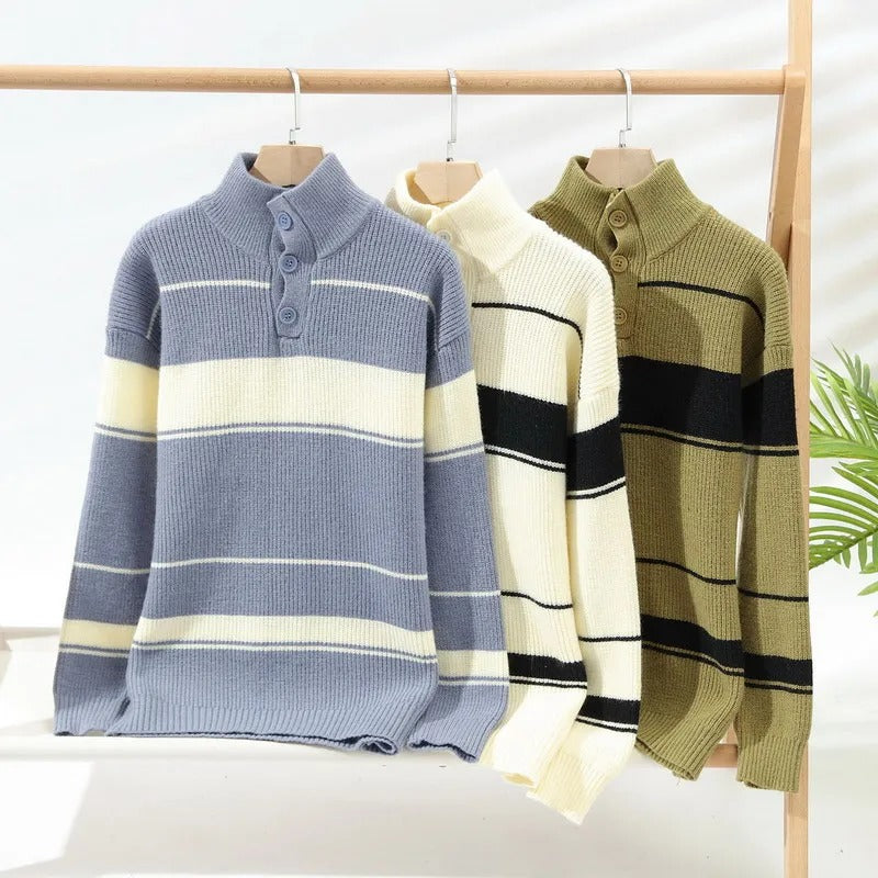 Elmer | Tjock Randig Tröja för Stil och Värme